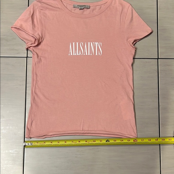 AllSaints Pink Short Sleeve T-Shirt - Picture 3 of 6